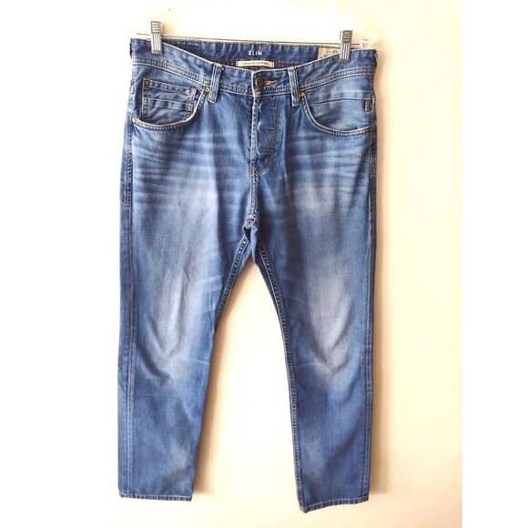 Tom Tailor Aedan Slim Fit Button Fly Jeans Men's Size 32x32 Blue Straight Denim - Picture 1 of 16